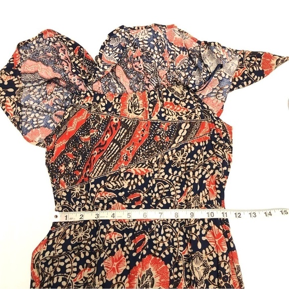 Lulu's Maxi Dress Flounce Neckline Off-The-Shoulder EUC Floral Women's Small - Picture 8 of 11